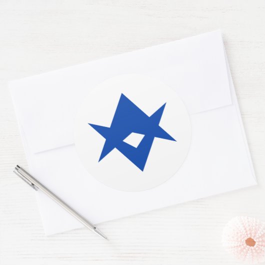 Sticker with Flag of Toyota City, Japan (Envelop)