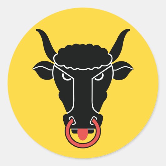 Sticker with Flag of Uri, Switzerland (Voorkant)
