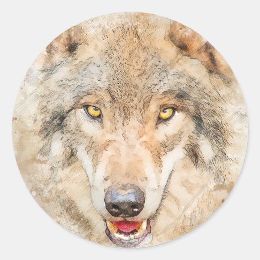 Sticker wolf (Voorkant)
