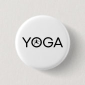 Sticker Yoga-Schriftzug Ronde Button 3,2 Cm (Voorkant)
