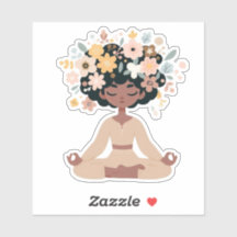 Sticker Yoga Sukhasana Sereniteit en Evenwicht