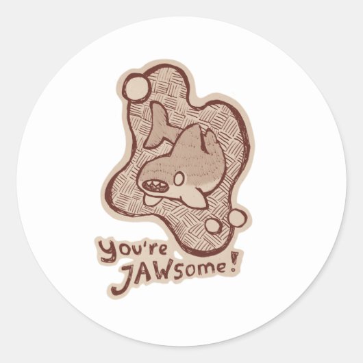 Sticker you’re jawsome Shark  (Voorkant)