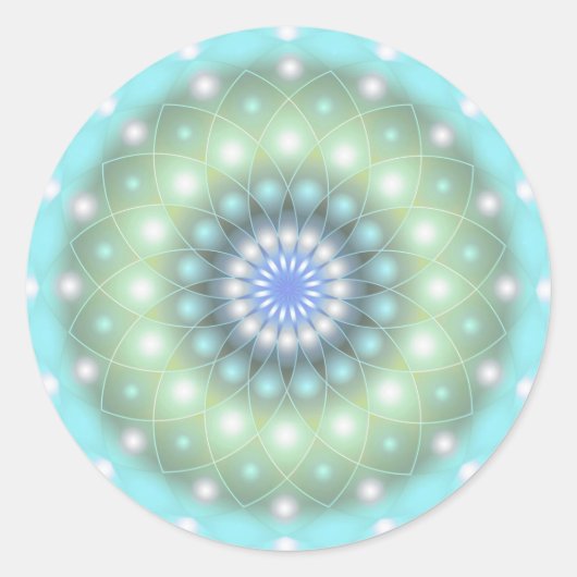 Sticker zacht turquoise mandala (Voorkant)