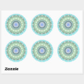 Sticker zacht turquoise mandala (Vel)