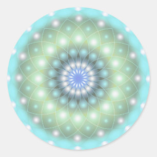 Sticker zacht turquoise mandala