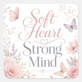 Sticker Zachte Hart Sterke Geest Bloem