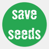 sticker 'Zaden opslaan' (Voorkant)