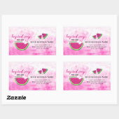 Sticker zeep, gelaagd met slice watermeloen (Vel)