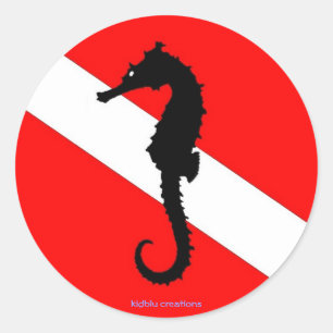 sticker - Zeepaardduikvlag