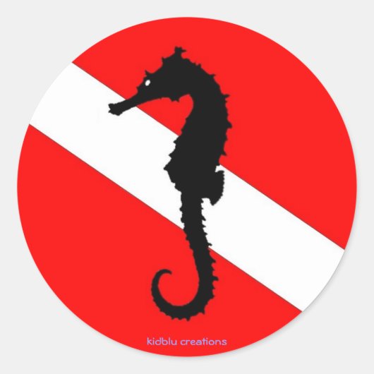 sticker - Zeepaardduikvlag (Voorkant)