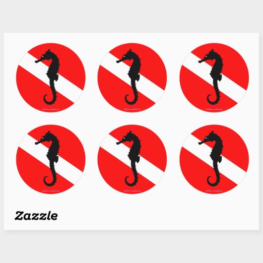 sticker - Zeepaardduikvlag (Vel)