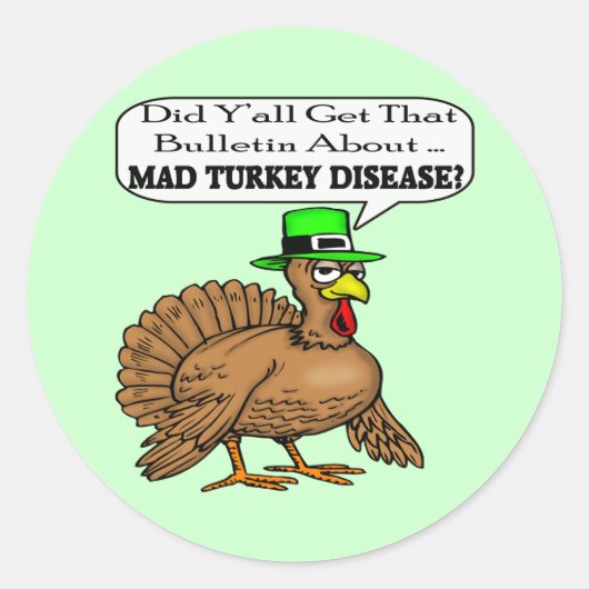 Sticker - Ziekte van Mad Turkey (Voorkant)