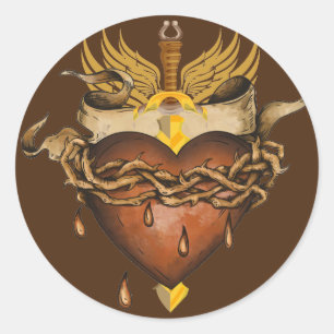 Sticker zwaard en hart