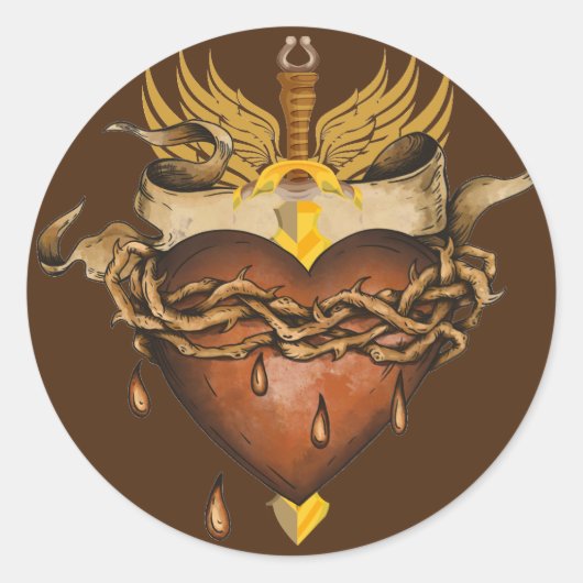 Sticker zwaard en hart (Voorkant)