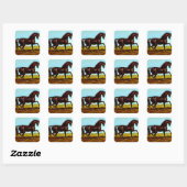 Sticker  Zwart Beauty Paard Fancy Canter (Vel)