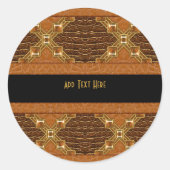 Sticker Zwart Goud Leder (Voorkant)