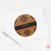 Sticker Zwart Goud Leder (Envelop)