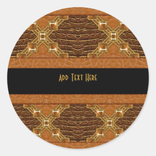 Sticker Zwart Goud Leer