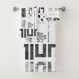 Sticker [ZWART/GRIJS] Bad Handdoek