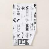 Sticker [ZWART/GRIJS] Bad Handdoek (Handdoek)