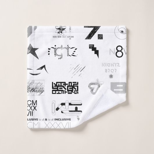 Sticker [ZWART/GRIJS] Bad Handdoek (Wasdoekje)