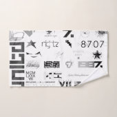 Sticker [ZWART/GRIJS] Bad Handdoek (Handdoek)