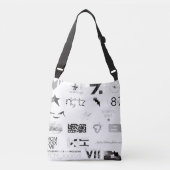 Sticker [ZWART/GRIJS] Crossbody Tas (Voorkant)