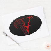 Sticker - zwarte en rode Logo (Envelop)