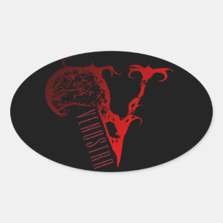 Sticker - zwarte en rode Logo