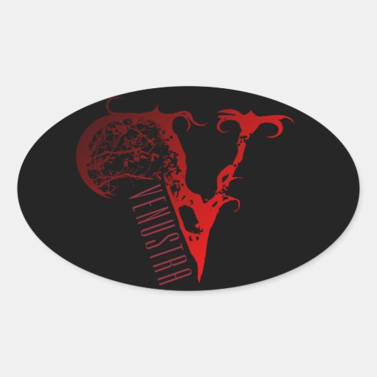Sticker - zwarte en rode Logo (Voorkant)