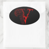 Sticker - zwarte en rode Logo (Tas)
