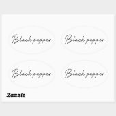 Sticker zwarte peper voedsletiket (Vel)