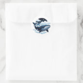 Sticker Zwevende wolk walvis met sterren (Tas)