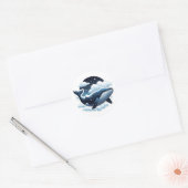 Sticker Zwevende wolk walvis met sterren (Envelop)