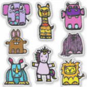 Stickerblad 4x4 "het abc-boek" (Glanzend) Sticker (Voorkant)