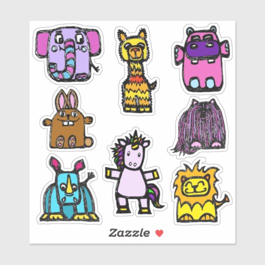 Stickerblad 4x4 "het abc-boek" (Glanzend) Sticker (Vel)