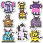 Stickerblad 4x4 "het abc-boek" (Matte) Sticker (Voorkant)