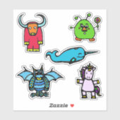 Stickerblad 6x6 "het alfabetboek" (Matte) Sticker (Vel)