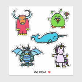 Stickerblad 6x6 "het alfabetboek" (Matte) Sticker