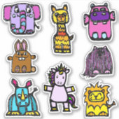 Stickerblad 6x6 "het alfabetboek" (Matte) Sticker (Voorkant)