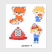 Stickerblad - Brandweervos Sticker (Vel)