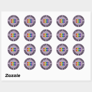 Stickerblad - Gelijkheid Voor Alle LGBTQIA  Ronde Sticker