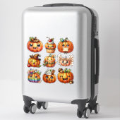 Stickerblad met pompoengezichtje sticker (Koffer)