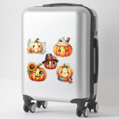 Stickerblad met pompoengezichtje sticker (Koffer)