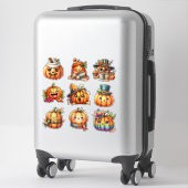 Stickerblad met pompoengezichtje sticker (Koffer)