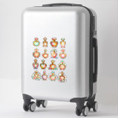 Stickerblad met vintage parfumflesjes sticker (Koffer)
