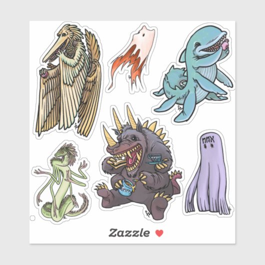Stickerblad - Monster Theepartij Sticker (Vel)