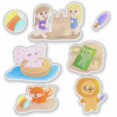 Stickerblad - Zomerpret Speelgoed Sticker (Voorkant)