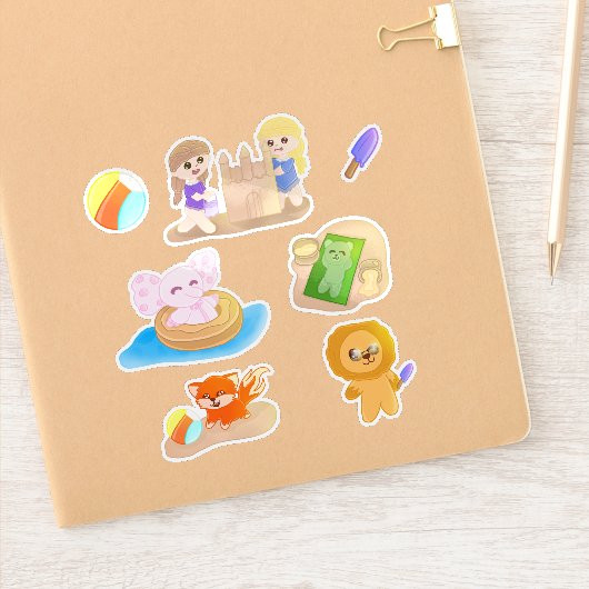 Stickerblad - Zomerpret Speelgoed Sticker (Notitieboek)