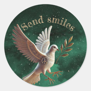 StickerEen vleugje positiviteit en geluk op je Ronde Sticker